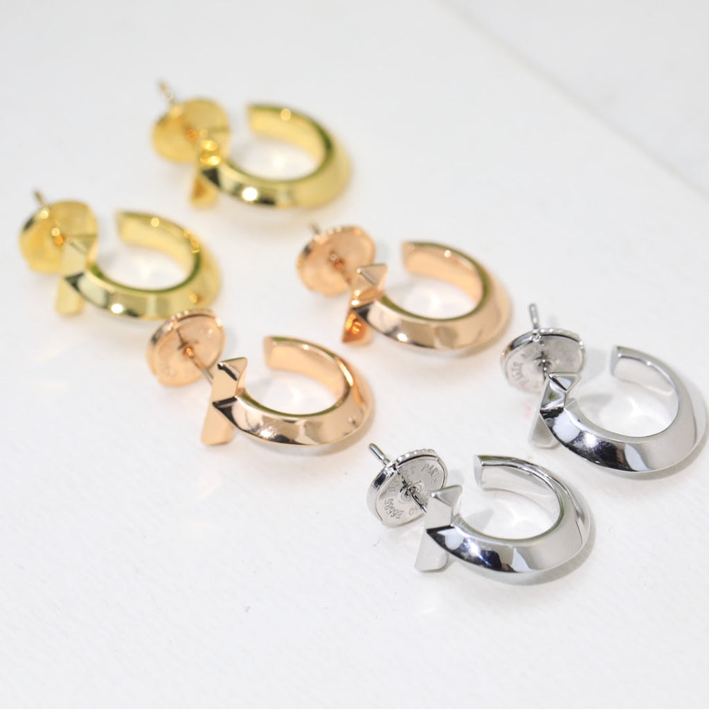 18K Tiffany Hoop Earrings